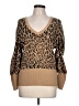FRAME Animal Print Tan Pullover Sweater Size L - photo 1