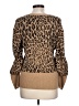 FRAME Animal Print Tan Pullover Sweater Size L - photo 2