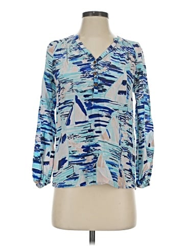Lilly Pulitzer Long Sleeve Silk Top (view 1)