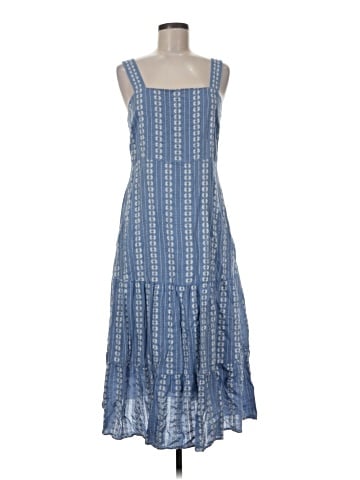 Madewell Embroidered Button-Back Tiered Sundress (view 1)