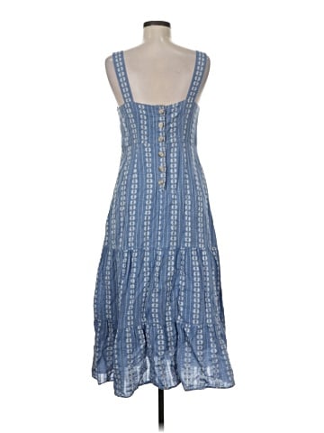 Madewell Embroidered Button-Back Tiered Sundress (view 2)