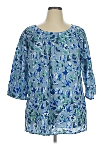 Lands' End 3/4 Sleeve Blouse (view 1)