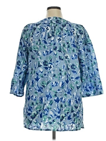 Lands' End 3/4 Sleeve Blouse (view 2)