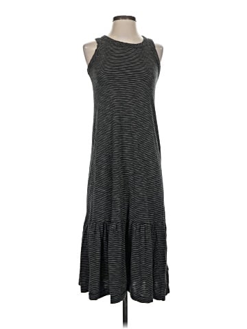 Madewell Knit Tank Ruffle-Hem Dress in Stripe (view 1)