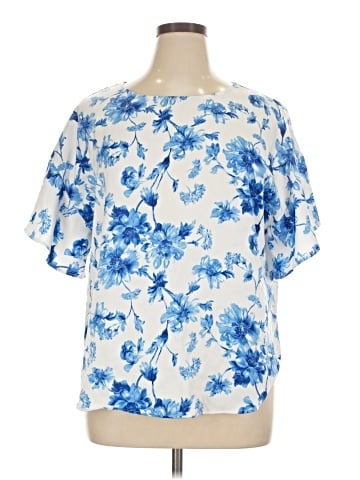 Anne Klein Short Sleeve Blouse (view 1)