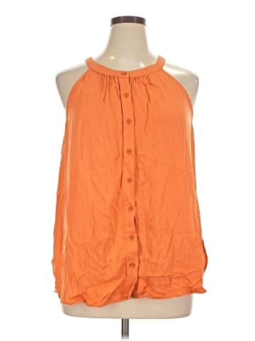 Rose + Olive Sleeveless Blouse (view 1)