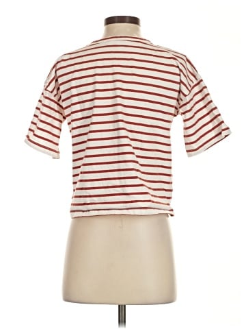 Madewell Everyday Boxy Crop Tee in Stripe (view 2)