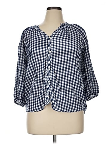 Market and Spruce 3/4 Sleeve Button-Down Shirt (view 1)