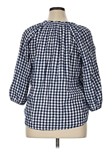 Market and Spruce 3/4 Sleeve Button-Down Shirt (view 2)