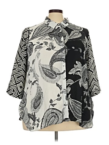 Rose + Olive 3/4 Sleeve Blouse (view 1)