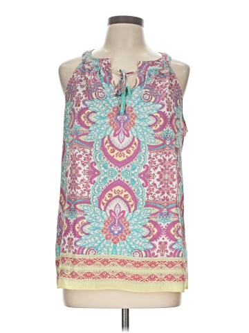 Rose + Olive Sleeveless Blouse (view 1)