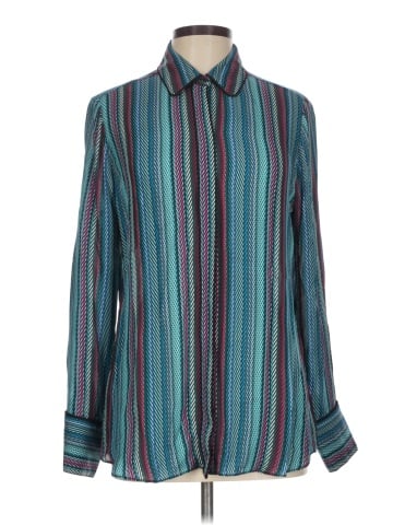 Carlisle Long Sleeve Silk Top (view 1)