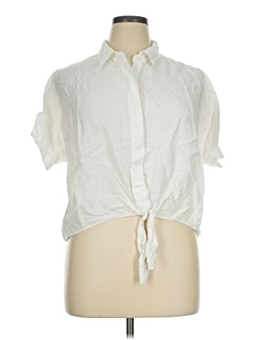INC International Concepts Short Sleeve Blouse (view 1)