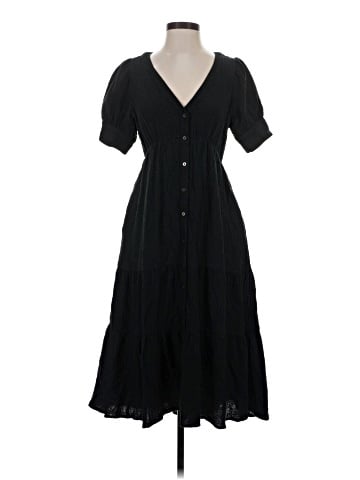 Madewell Lightspun Button-Front Tiered Midi Dress (view 1)