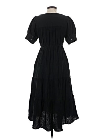 Madewell Lightspun Button-Front Tiered Midi Dress (view 2)