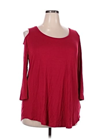 JM Collection 3/4 Sleeve Top (view 1)