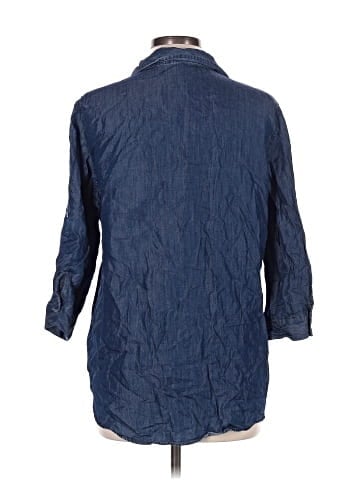 Gloria Vanderbilt 3/4 Sleeve Button-Down Shirt (view 2)