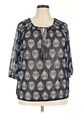 INC International Concepts 3/4 Sleeve Blouse (view 1)