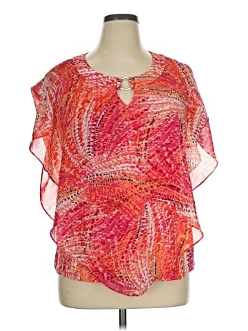 NY Collection Short Sleeve Blouse (view 1)