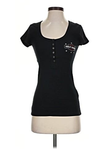 Harley Davidson Short Sleeve Henley (view 1)