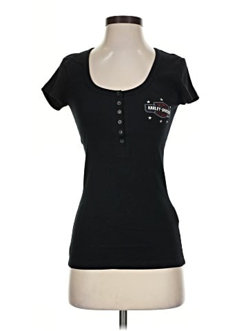 Harley Davidson Short Sleeve Henley (view 1)