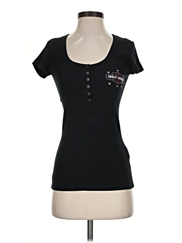 Harley Davidson Short Sleeve Henley (view 1)