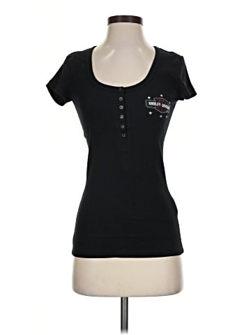 Harley Davidson Short Sleeve Henley (view 1)