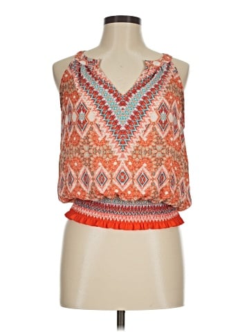 Rose + Olive Sleeveless Blouse (view 1)