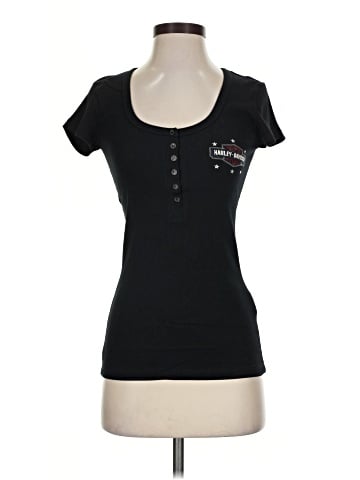 Harley Davidson Short Sleeve Henley (view 1)