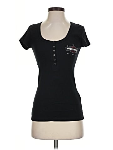 Harley Davidson Short Sleeve Henley (view 1)