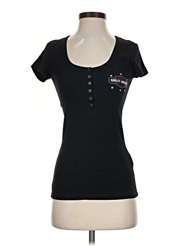 Harley Davidson Short Sleeve Henley (view 1)