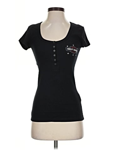 Harley Davidson Short Sleeve Henley (view 1)