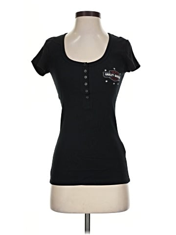 Harley Davidson Short Sleeve Henley (view 1)