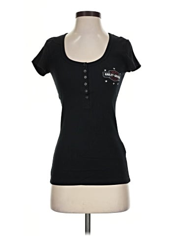Harley Davidson Short Sleeve Henley (view 1)