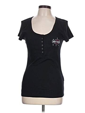 Harley Davidson Short Sleeve Henley (view 1)