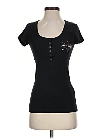 Harley Davidson Short Sleeve Henley (view 1)