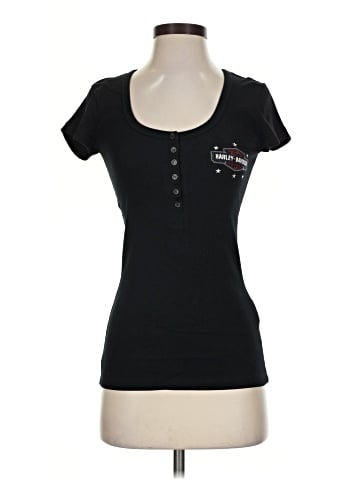 Harley Davidson Short Sleeve Henley (view 1)