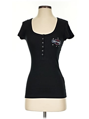 Harley Davidson Short Sleeve Henley (view 1)
