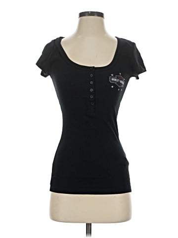 Harley Davidson Short Sleeve Henley (view 1)