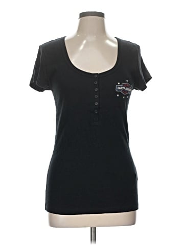 Harley Davidson Short Sleeve Henley (view 1)