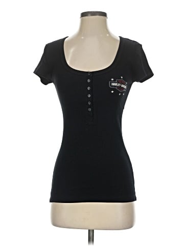 Harley Davidson Short Sleeve Henley (view 1)