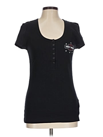 Harley Davidson Short Sleeve Henley (view 1)