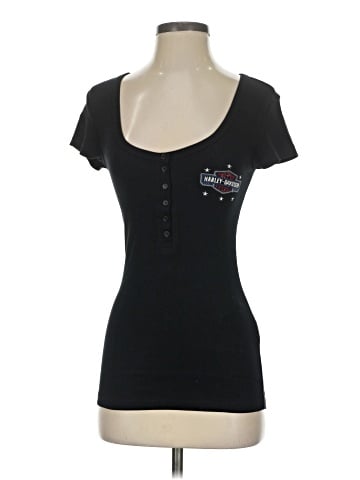 Harley Davidson Short Sleeve Henley (view 1)