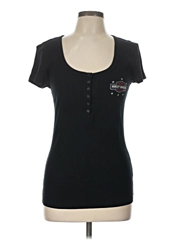 Harley Davidson Short Sleeve Henley (view 1)
