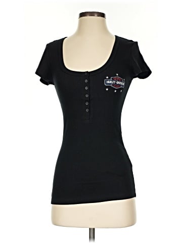 Harley Davidson Short Sleeve Henley (view 1)