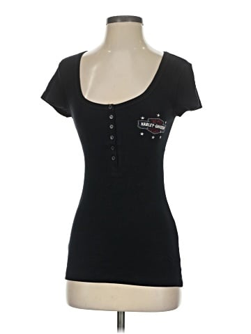 Harley Davidson Short Sleeve Henley (view 1)