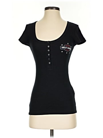 Harley Davidson Short Sleeve Henley (view 1)