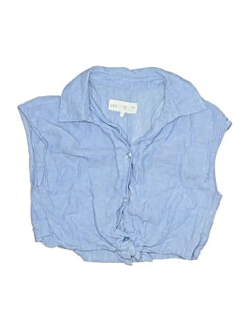 Zara Sleeveless Button-Down Shirt (view 1)