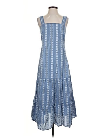 Madewell Embroidered Button-Back Tiered Sundress (view 1)