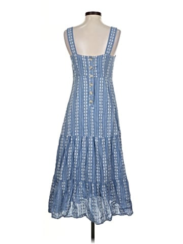 Madewell Embroidered Button-Back Tiered Sundress (view 2)